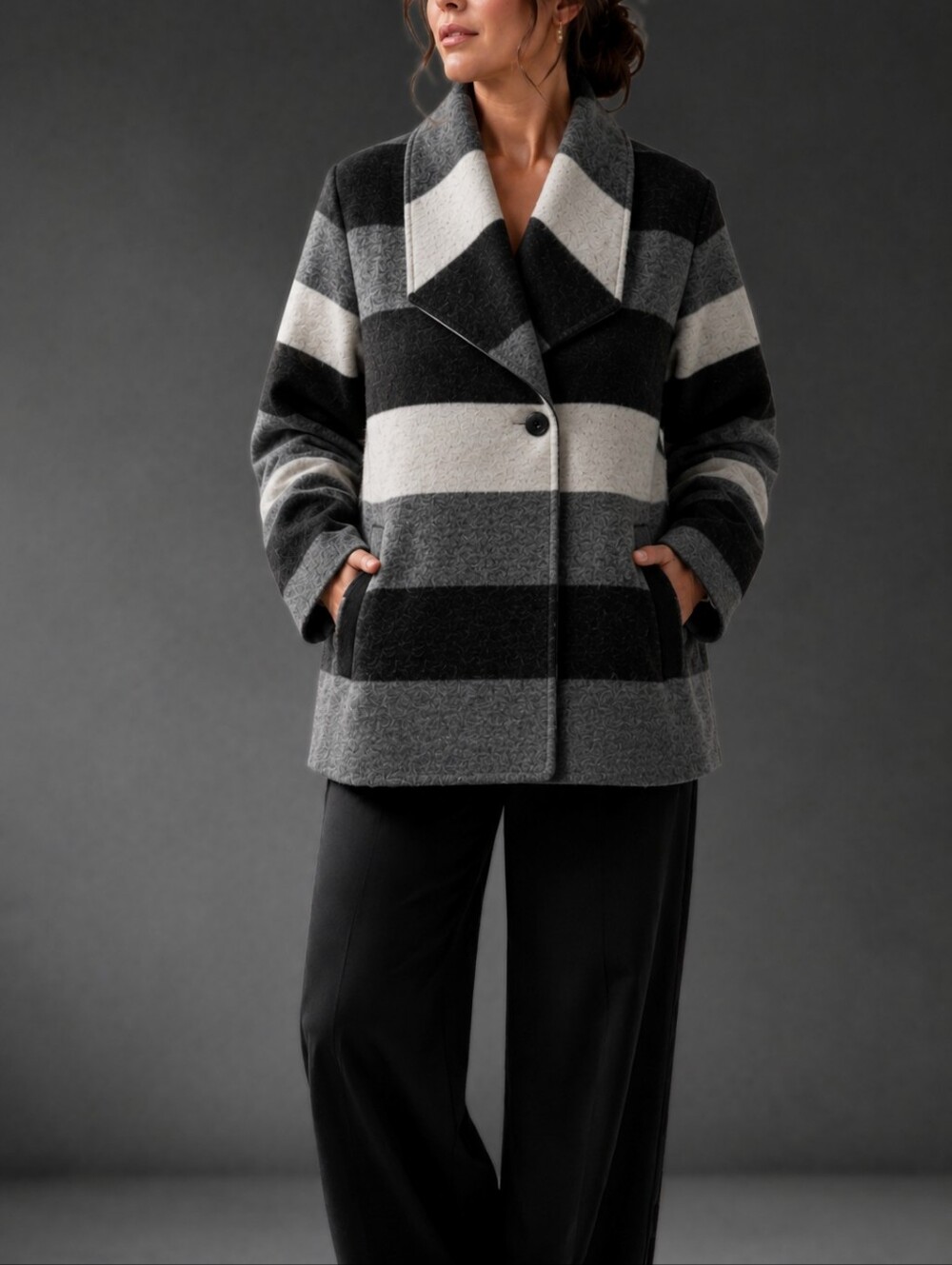 Chico's Cardi-jacket LARGE Wool Blend